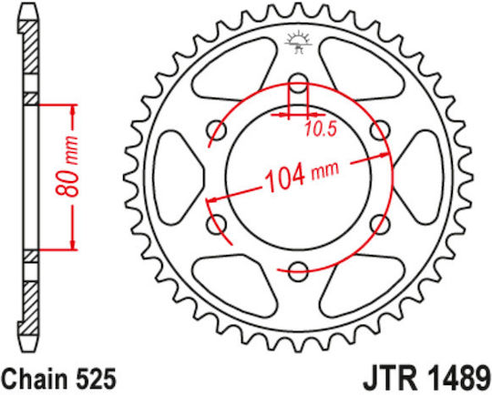 JT Sprockets Заден зъбен колело 41 Зъби за Kawasaki Нинджа ZX - 10 R / Z 1000