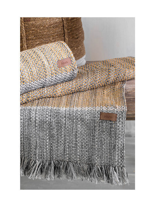 Rythmos Hera Rug Rectangular Summer with Fringes Gray