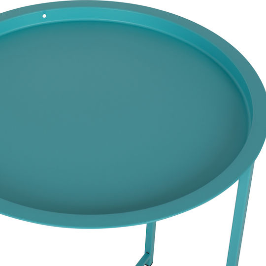 Tisch für kleine Außenbereiche Stabil Samuel Turquoise 46x46x52cm