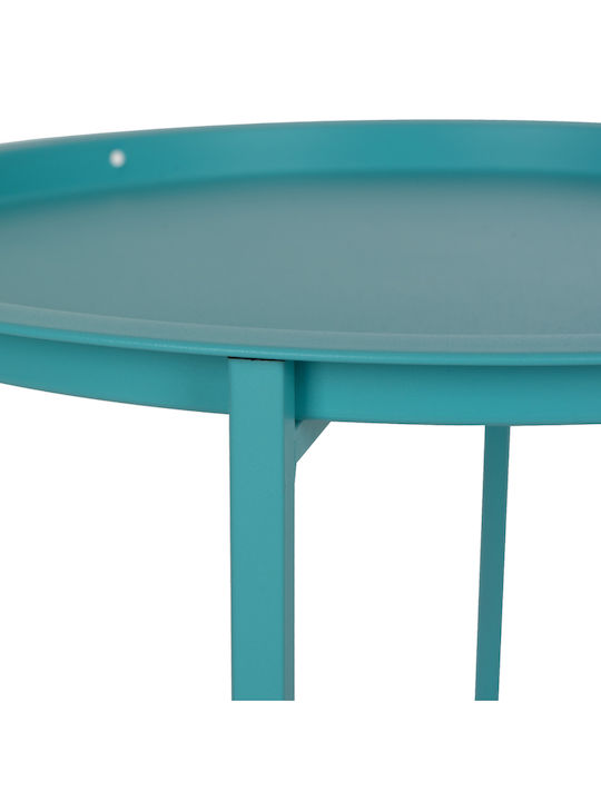 Samuel Auxiliary Outdoor Free Standing Metal Table Turquoise 46x46x52cm
