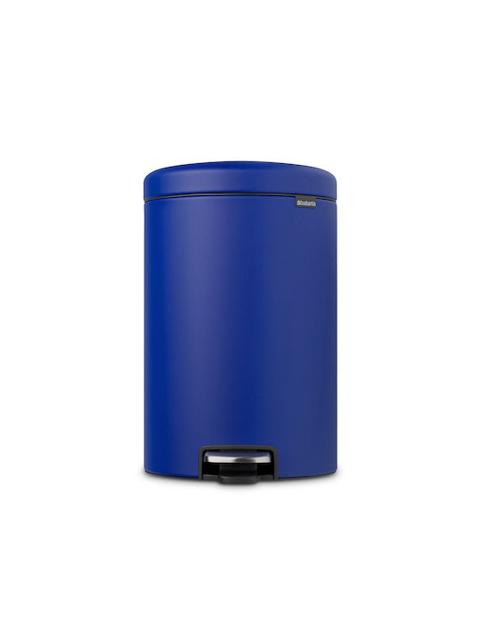 Brabantia NewIcon Κάδος Απορριμμάτων Μεταλλικός Mineral Powerful Blue με Πεντάλ 20lt