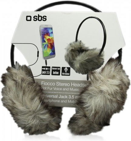 SBS Winter Fur Cu fir Over Ear Căști Maro