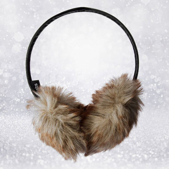 SBS Winter Fur Cu fir Over Ear Căști Maro