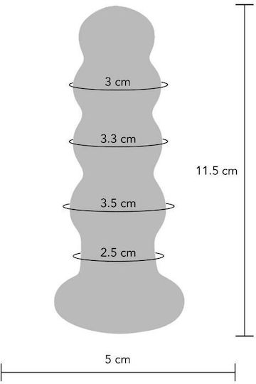 ToyJoy Buttocks The Radiant Glass Πρωκτική Σφήνα με Δόνηση Μπλε 11.5cm