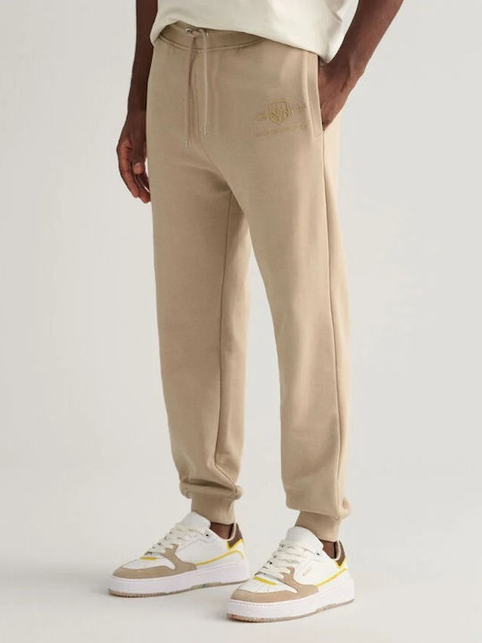 Gant Men's Sweatpants with Rubber Beige