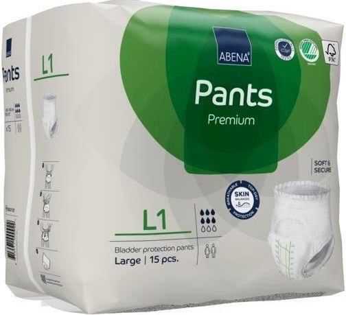 Abena Pants Premium Πάνες Βρακάκι Ακράτειας L1 Large 15τμχ