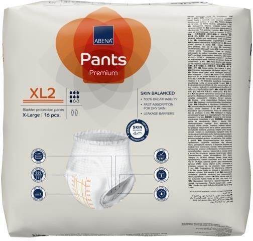 Abena Pants Premium Πάνες Βρακάκι Ακράτειας XL2 XLarge 16τμχ