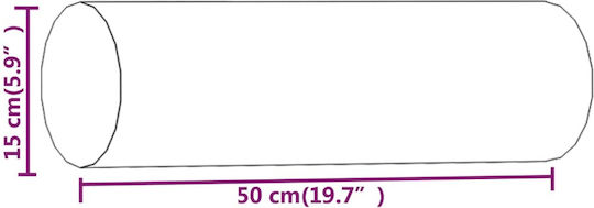 vidaXL Μαξιλάρι Καναπέ από Βελούδο Μπορντό 2τμχ 15x50εκ.