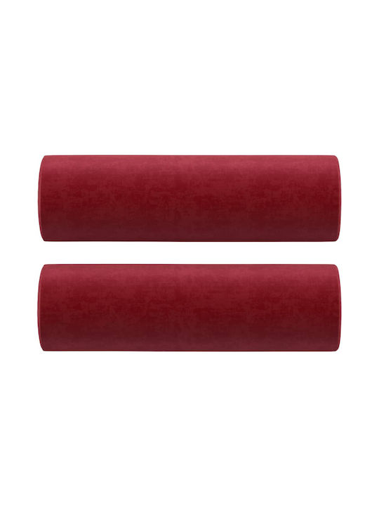 vidaXL Velvet Burgundy Sofa Cushion 2 pcs 15x50 cm