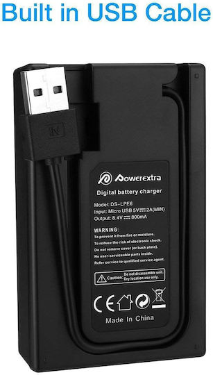 Powerextra Double Battery Charger Compatible with Canon LP-E6 / LP-E6N