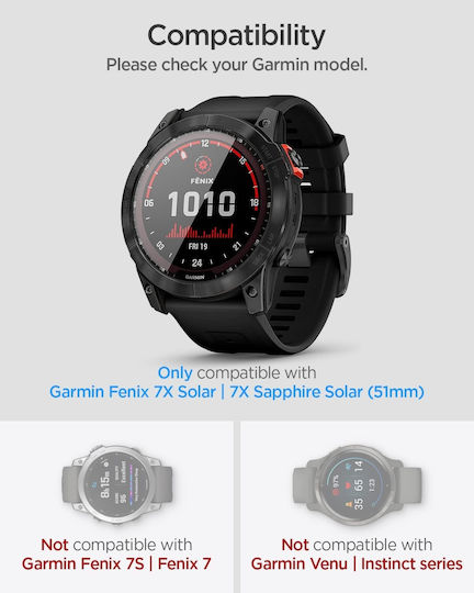 Spigen GLAS.tR EZ Fit Tempered Glass for the Garmin Fenix 7X 2pcs AGL04633