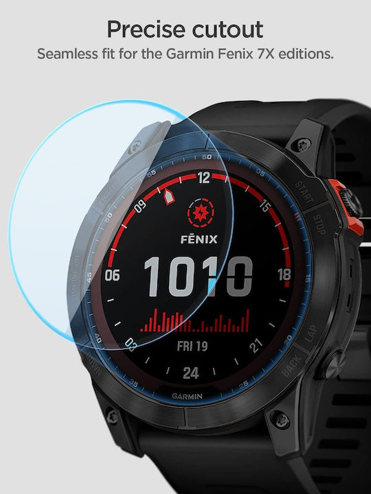 Spigen GLAS.tR EZ Fit Tempered Glass for the Garmin Fenix 7X 2pcs AGL04633
