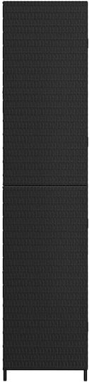 Zweiflügeliger Schrank Kunststoff mit 3 Regale Black 59x40x180cm