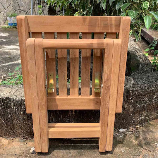 Hilfsmittel Garten- und Terrassentisch für Kleine Räume aus Teak Zusammenklappbar 40x40x45cm