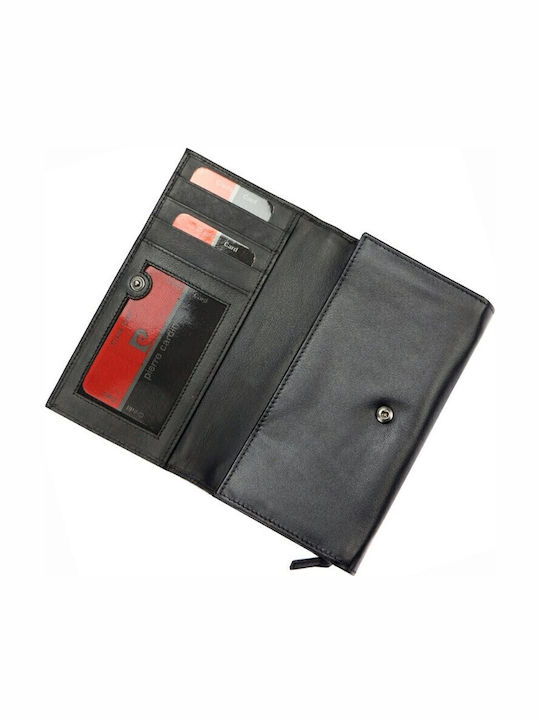 Large Leather Women's Wallet Classic Black