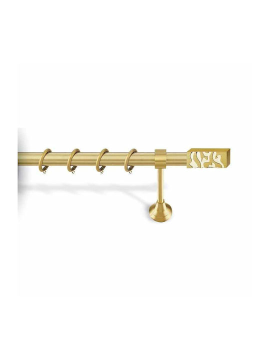 Viobrass Metalic Galerie pentru perdele Simplu Φ25mm 160buc Șah mat de aur