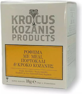 Krocus Kozanis Μέλι, Πορτοκάλι & Κρόκο Κοζάνης Amestec de ierburi 10 Pungi 18gr