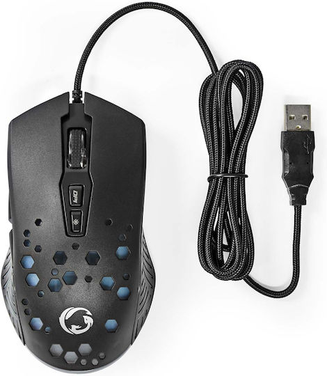 Nedis GMWD410BK RGB Gaming Ποντίκι 7200 DPI Μαύρο
