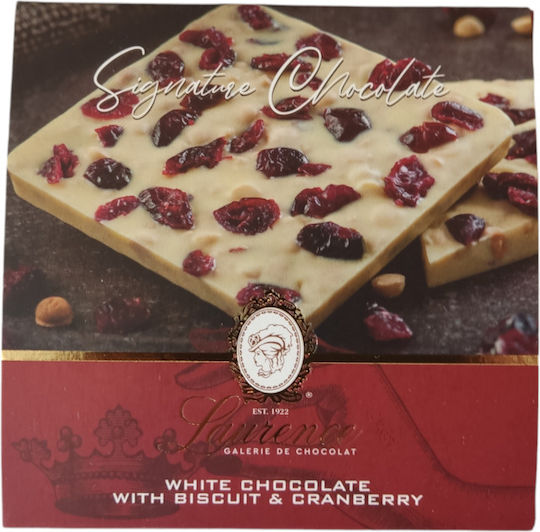 Laurence - Galerie de Chocolat Σοκολάτα Λευκή με Μαύρο Μπισκότο 100gr