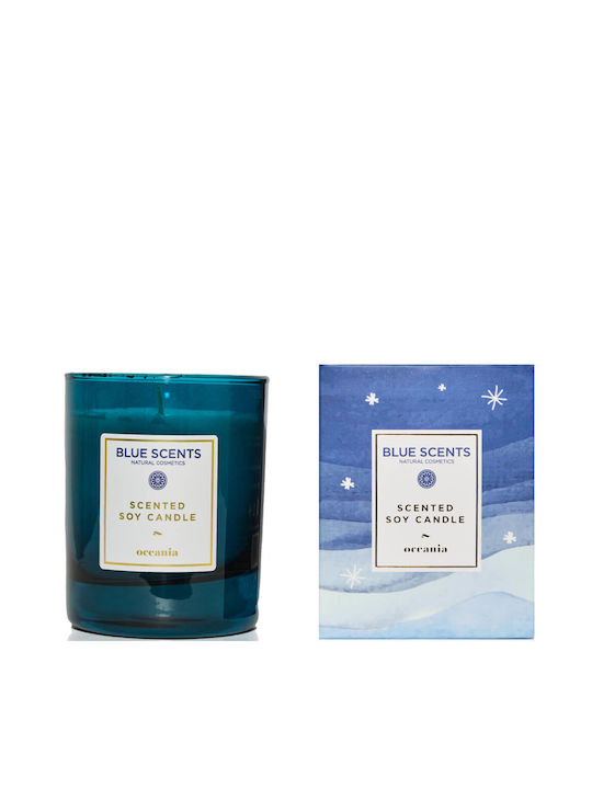 Blue Scents Scented Soy Candle Jar with Scent Oceania Blue 145gr 1pcs