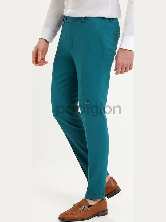 100-23 Men's Summer Suit with Vest Petrol