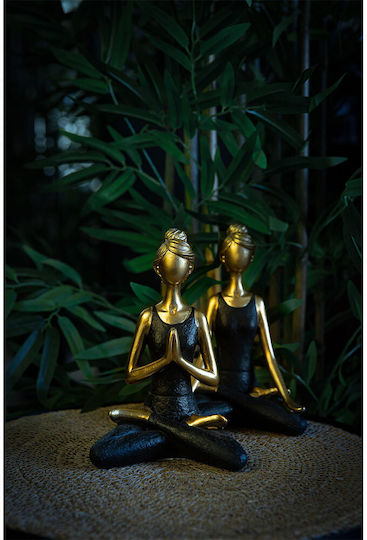 InTheBox Dekorativ Statuette aus Polyresin Vasanta 2 in Gold-Black 13.5x9x19cm 1Stück