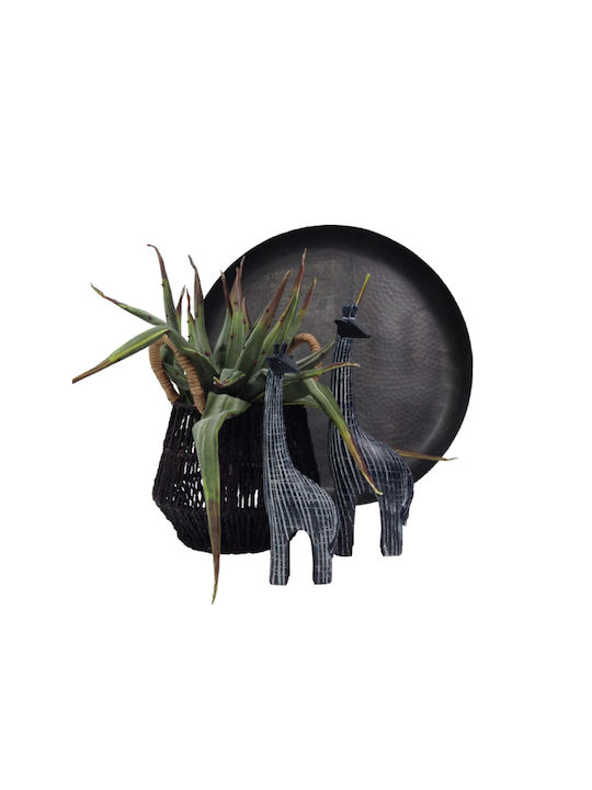 InTheBox Decorative Elephant Polyresin in Black - White 9x5x31cm 1pcs