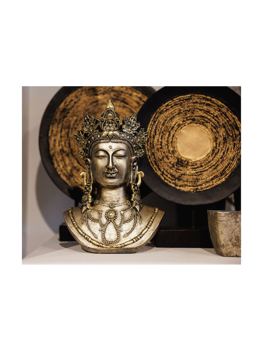 InTheBox Decorative Statuette Polyresin Goddess in Gold 19.9x11.9x29.4cm 1pcs