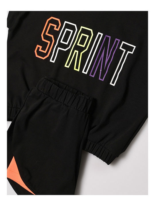 Sprint Kids Set with Shorts Summer 2pcs Black