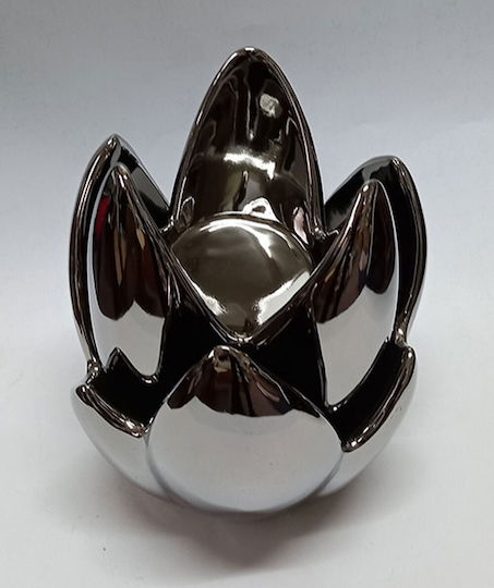 Karvounis Водна лилия от Керамичен Материал Silver 13x13x19см 1бр Karvounis Водна лилия от Керамичен Материал Silver 13x13x19см 1бр