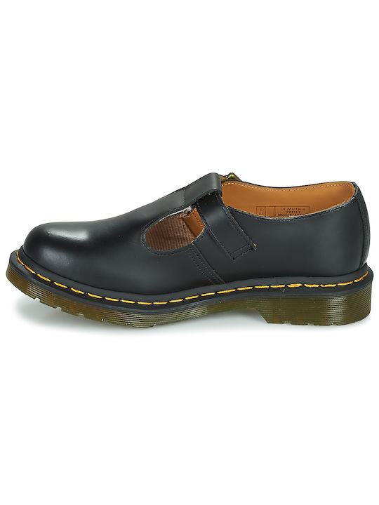 Leder Damen Derby in Schwarz Farbe