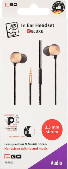 2GO Deluxe In-Ear Freihändig Kopfhörer mit Stecker 3.5mm Gold