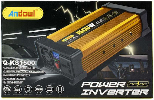 Andowl Q-KS1500 Modified Sine Wave Power Inverter 1500W with Input Voltage 12V Q-KS1500