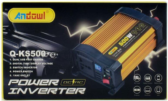 Andowl Q-KS500 Modified Sine Wave Power Inverter 500W with Input Voltage 12V Q-KS500