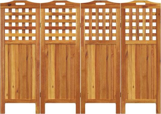 vidaXL Dekorativer Raumteiler Hölzernes mit 4 Paneelen 115x162cm