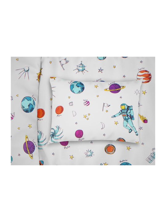 Dimcol Space 188 Kids Cotton Pillowcase Set 50x70cm White