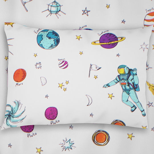 Dimcol Space 188 Детска калъфка за възглавница от 100% памук Бял 35x45см.