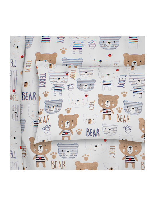 Dimcol Teddy 163 Baby Cotton Pillowcase Beige 35x45cm