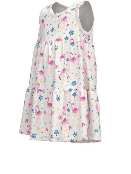 Rochie pentru Copii Fără mâneci Floral Alb