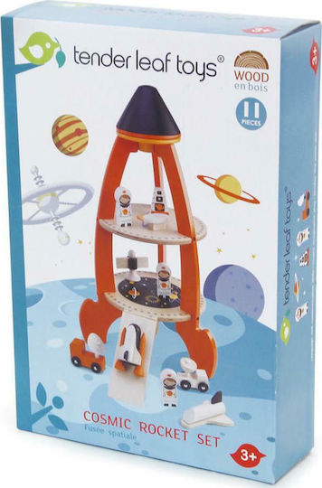 Tender Leaf Toys Vehicul Rachetă din Lemn pentru 36++ Luni