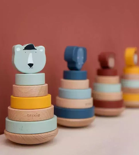 Trixie Stacking Toy Stacking Toy Mrs. Elephant made of Wood for 12++ Months