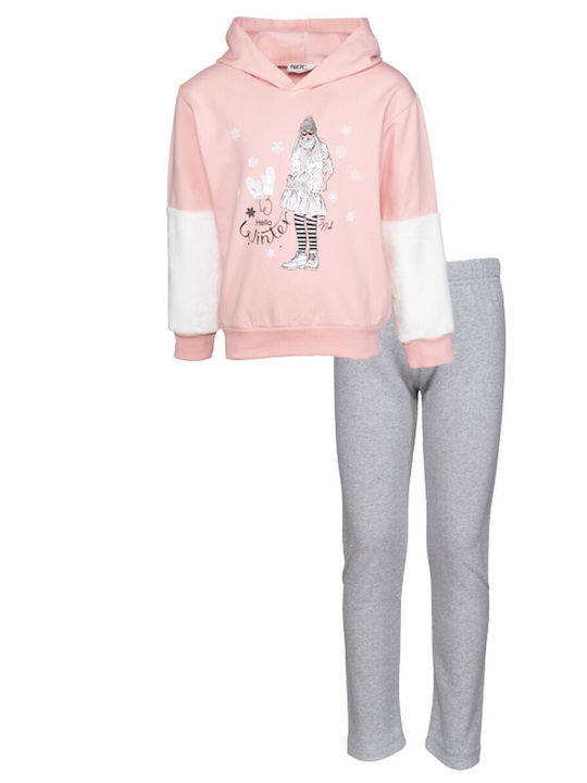 Nek Kids Wear Kinder Set mit Leggings Winter 2Stück Rosa