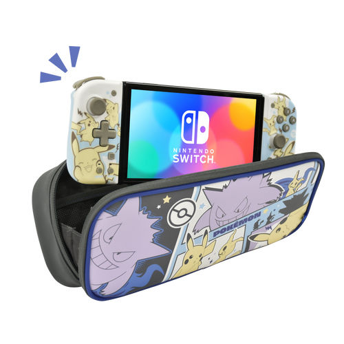 Hori Cargo Pouch Υφασμάτινη Θήκη Μεταφοράς για Κονσόλα Switch / Switch Lite / Switch OLED Pikachu Gengar & Mimikyu