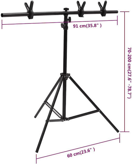 vidaXL Σετ Φώτα, Φόντο & Ανακλαστήρας Lighting Kit for Studio