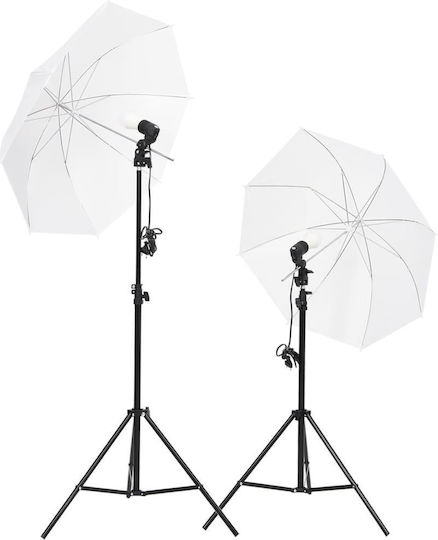 vidaXL Set Lumină, Fundal & Reflector Kit de iluminat pentru Studio