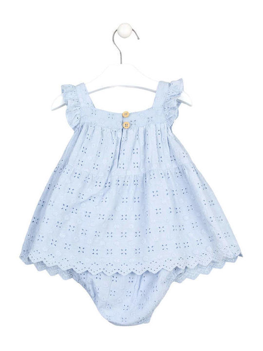 Losan Kids Dress Set with Accessories Sleeveless Light Blue