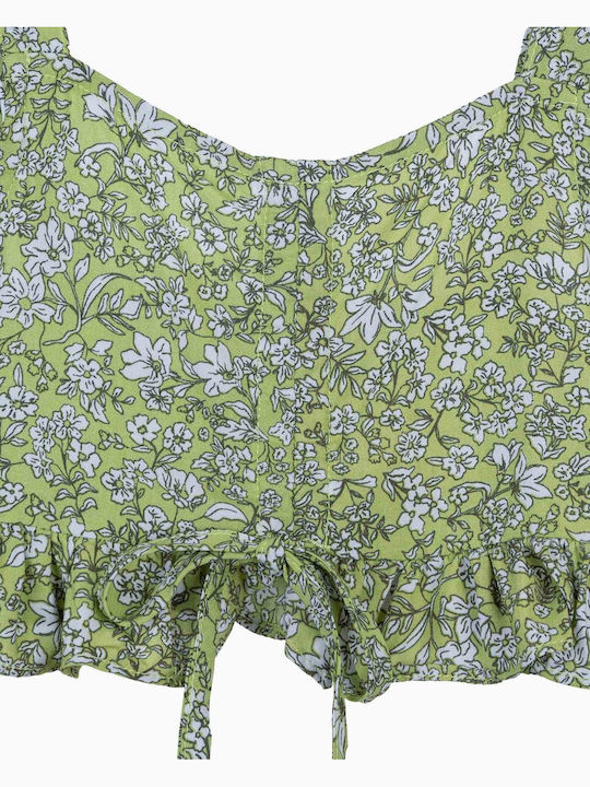 Losan Crop Top pentru copii Fără mâneci Verde