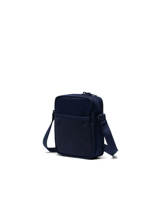 Herschel Fabric Shoulder / Crossbody Bag Heritage with Zipper, Internal Compartments & Adjustable Strap Navy Blue 15x6.5x18cm