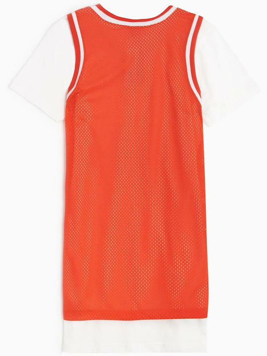 Champion Summer Mini Athletic Dress T-Shirt Short Sleeve Orange