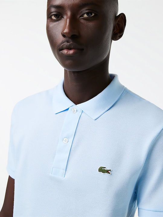 Petit Piqué Men's Blouse Polo Light Blue